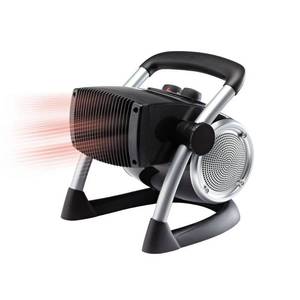 lot 15097 image: Lasko 1500W Electric Pivoting Utility Ceramic Space Heater with Thermostat  5919  Black - Retail $50