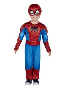 lot 16777 image: Jazwares Marvel Spiderman Toddler Halloween Costume, Authentic Design, Vibrant - Retail $18