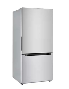 30 in. 18.7 cu. ft. Bottom Freezer Refrigerator in Fingerprint Resistant Stainless Steel, Garage Ready - Retail: $699