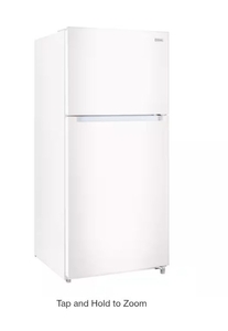 lot 1483 image: Vissani 18.1 cu ft Top Freezer Refrigerator (Cosmetic Damage) - Retail $599