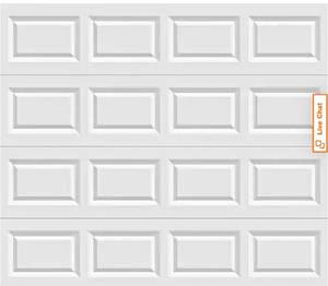 Classic Steel Short Panel 9 ft x 7 ft Non-Insulated White Garage Door without Windows Hurricane Rated W4 - Retail: $488