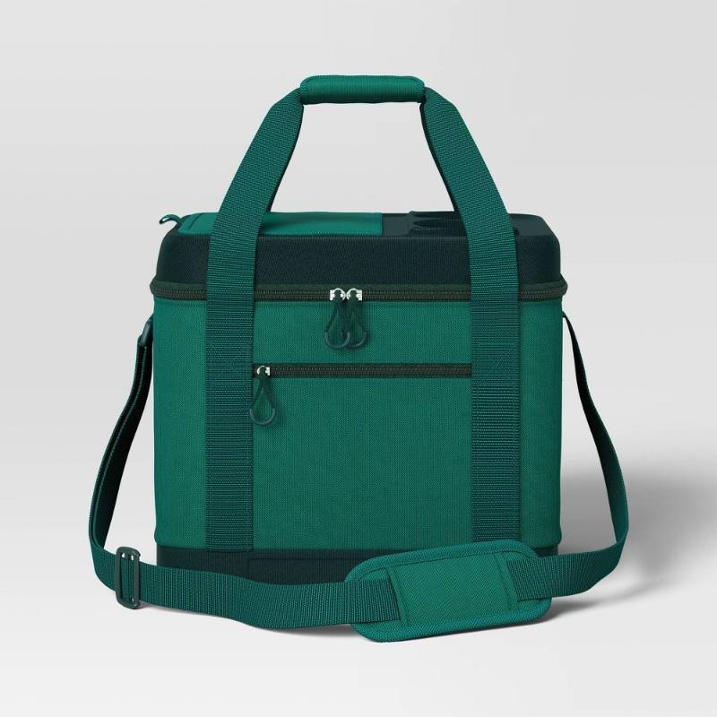 lot 30861 image: 24 Cans9qt Soft-Sided Cooler - Sun Squad Green