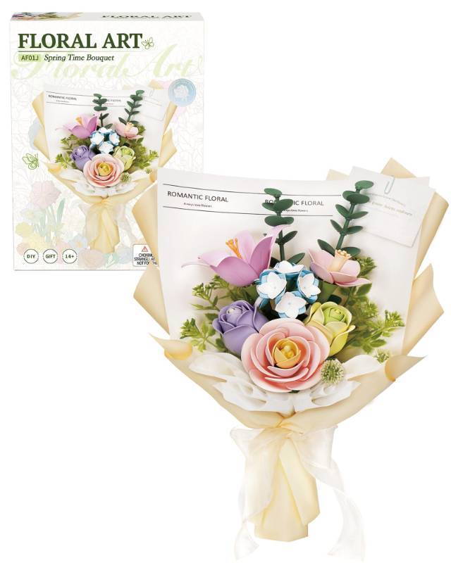 lot 738 image: 3D Puzzles for Adults, Bouquet Flower Building Set