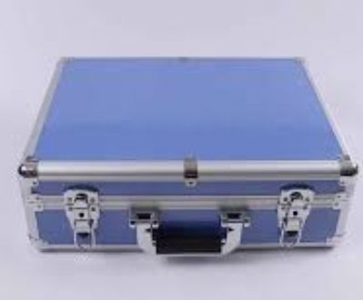 lot 16516 image: Blue Small Briefcase- (damaged on the front side)
