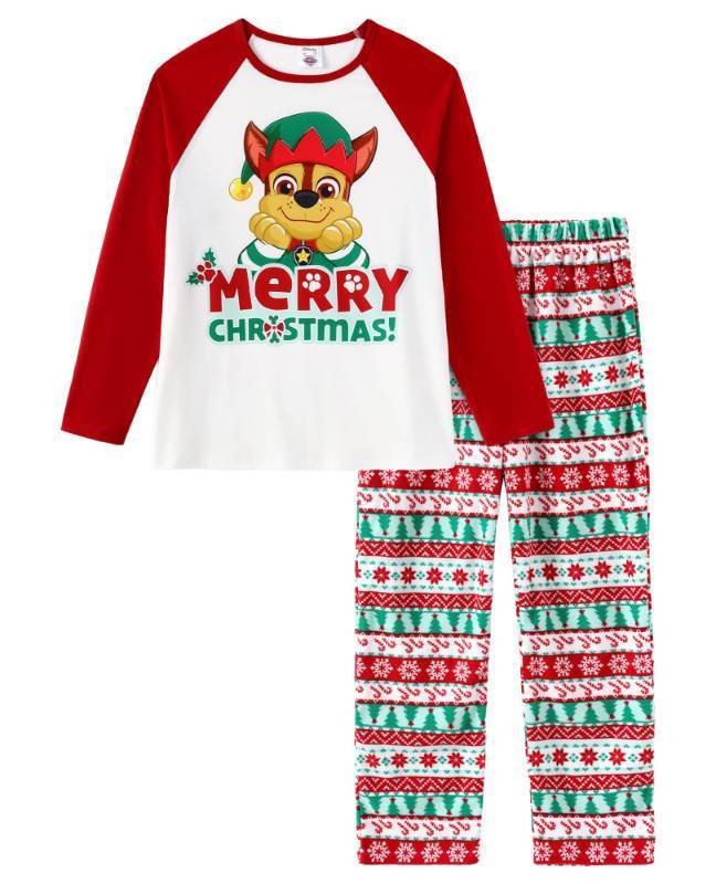 lot 9233 image: Paw Patrol Christmas Pajamas Set  Mens X-Large Red