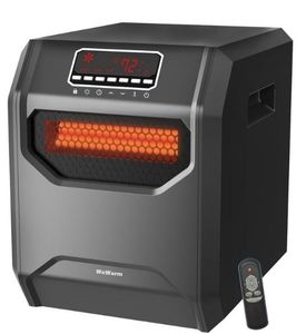 lot 4529 image: WeWarmElectric 6 Element Infrared Space Heater Black Plastic