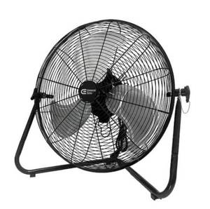 lot 4534 image: Commercial Electric 20in 3 Speed High Velocity Floor Fan Black