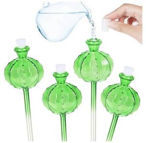 lot 4560 image: Self Watering Planter Insert. 8-PCS Cactus Shaped Plant Watering Globes