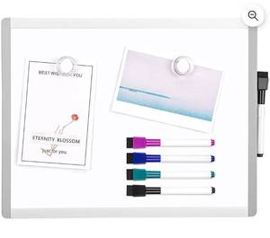 lot 4562 image: 6 Pack Dry Erase Board, 11 x 14 Magnetic Small Whiteboard, 2 Magnets and 4 Markers