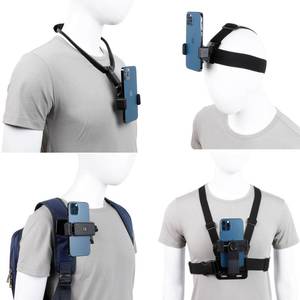 lot 9767 image: PellKing Phone First-Person Perspective Shooting Mounting,Accesssory Kit with Chest MountHead StrapNeck HolderBackpack Strap Mount,for iPhone Samsung Oneplus and GoPro Action Camera