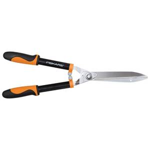 lot 15200 image: Fiskars Garden Tools 23  Hedge Shears  Power-Lever Softgrip Hedge Clippers with Steel Blade