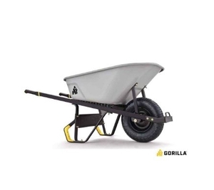 lot 15206 image: 6 Cu. Ft. PRO Heavy-Duty Steel Wheelbarrow - Retail $168