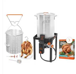 lot 15226 image: Sure Spark 30 Qt Turkey Fryer Kit with Oil - Retail $176