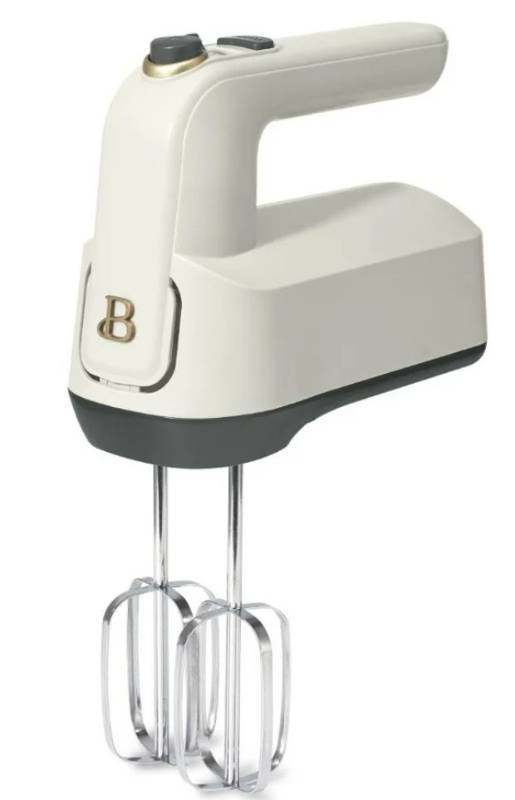 lot 577 image: Beautiful 6-Speed Electric Hand Mixer, White Icing by Drew Barrymore WORKS
