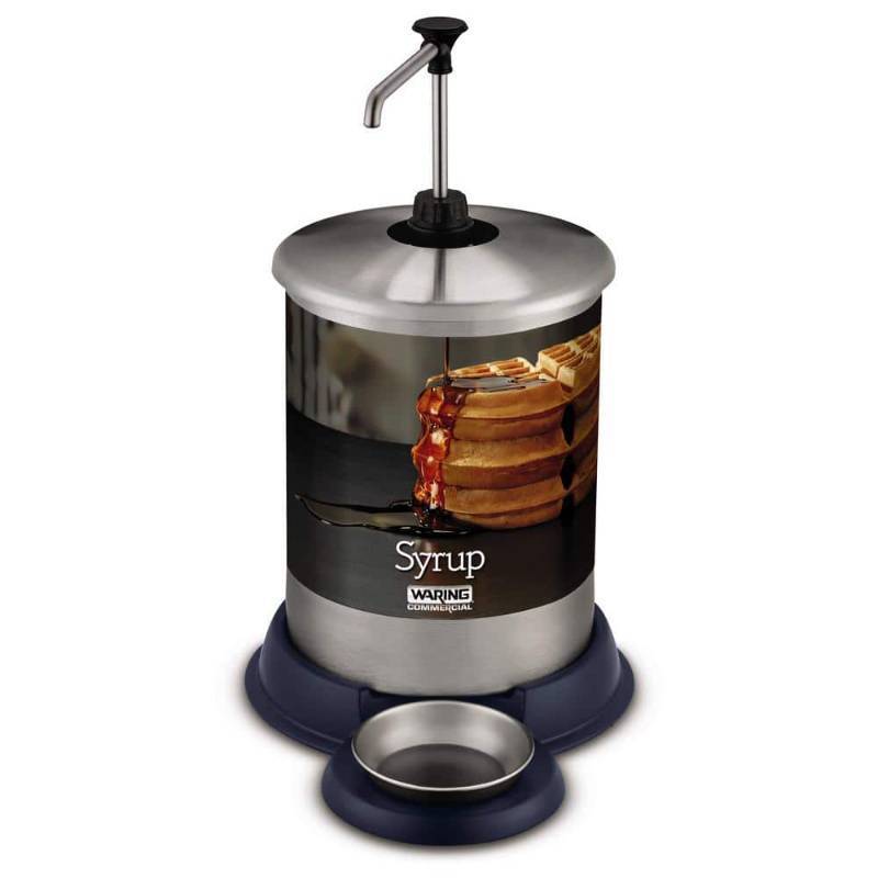 lot 4200 image: Waring Commercial 1 gal Countertop Syrup Dispenser Pump Stainless Steel (See Details)