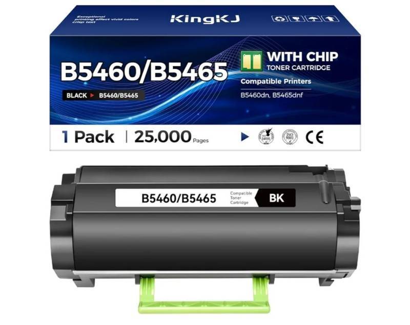 lot 4225 image: KingKJ B5460 B5465 High Yield Toner Cartridge 1-Pack Replacement for Dell 2TTWC 331-9797 331-9756 331-9755 03YNJ 332-0131 Toner Compatible for Dell B5460dn B5465dnf Laser Printer Ink All-in-One Copier