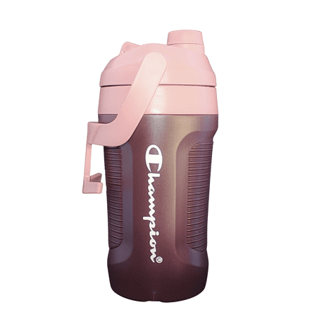 lot 2300 image: Pack of 2 Champion 40 oz Leak-Proof Water Bottle with Fence Hook  Non-Slip Grip  and Twist-Off Lid