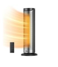 lot 2439 image: DREO Heater  23  Space Heater with 70 Oscillation  Precise Temp Control 41 - 95°F for Whole-Room Comfort Whisper-Quiet Warmth 12H Timer 3 Heat - Retail $69