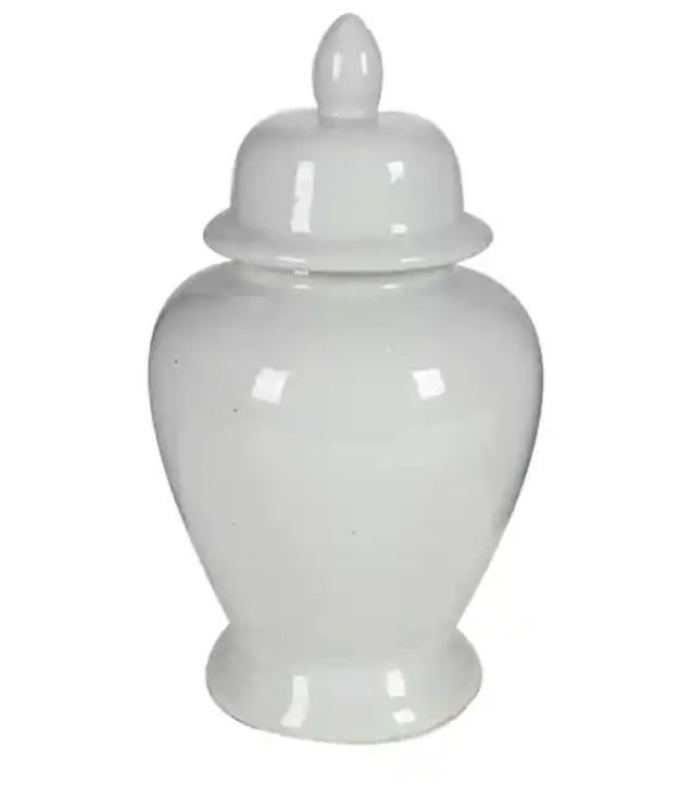 lot 2449 image: Gloss White Medium Seaford Ginger Jar - Retail $90