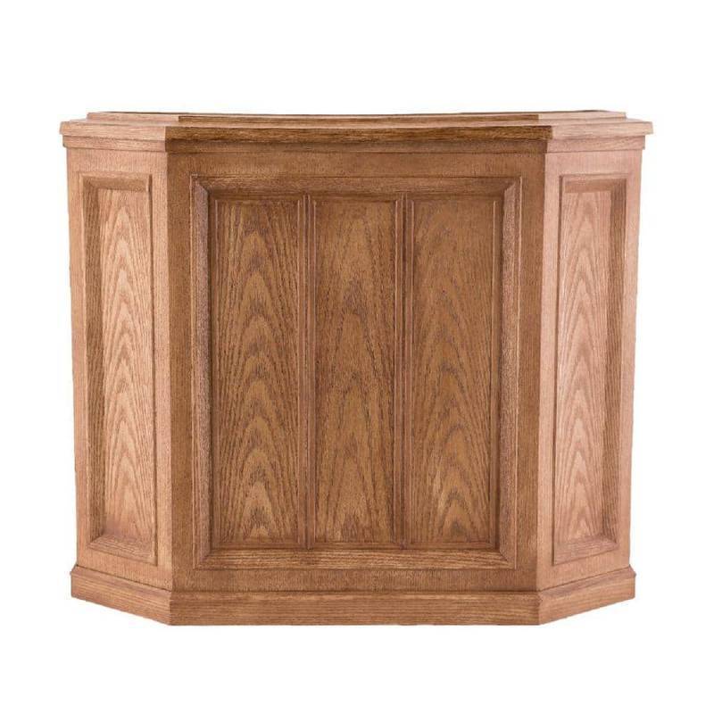 lot 2457 image: AIRCARE 696 400HB Whole House Credenza Evaporative Humidifier for 3600 sq. ft  Light Oak - Retail $221