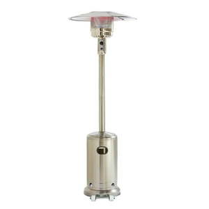 lot 2935 image: Hampton Bay 48K BTU Stainless Steel Patio Heater - Retail $159