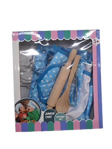 lot 4578 image: 11 Piece Junior Chef Blue Kitchen Set 2 Pack