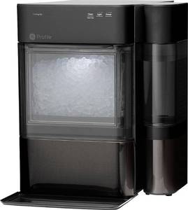 GE Profile Opal 2.0 with 0.75 Gallon Tank, Chewable Crunchable Countertop Nugget Ice Maker, Scoop included, 38 lbs in 24 hours, Pellet Ice Machine with WiFi & Smart Connected, Black Stainless Steel (MISSING SCOOP AND SIDE TANK CLIPS) - Retail: $419