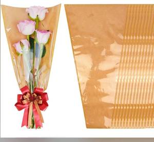 lot 4592 image: JIYUANCH 100 Pcs Flower Wrapping Bags 9.8x17.9in