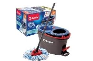 lot 8918 image: O-Cedar RinseClean Deep Clean Spin Mop Bucket System Multi-Colored Brand