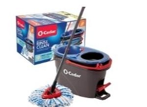 lot 8933 image: O-Cedar RinseClean Deep Clean Spin Mop Bucket System Multi-Colored Brand New - Retail $50