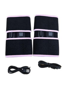 lot 9778 image: Heated Knee Wraps with USB Power - BlackPink Trim  - Retail $25