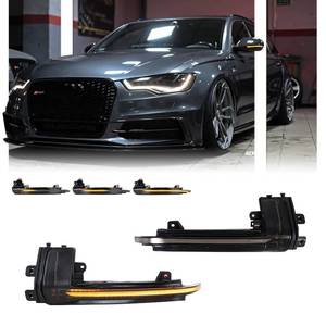lot 9790 image: GSOWO 2 PCS Sequential Dynamic LED Side Mirror Turn Signal Lights for Au-di A3 8P A4 A5 B8 Q3 SQ3 A6 C6, Au-di Accessories Clear Lens Turn Signal Indicator Lamp - Retail $26