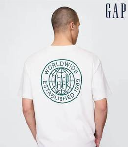 lot 9806 image: GAP Original T-Shirt Off-White Unisex Size Large