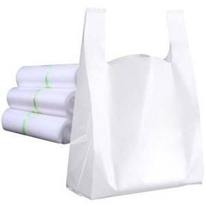 lot 9830 image: 8 Gallon Plastic Bags with Handles Plastic Shopping Bags Thick Tie Supermarket Bag Trash 30L Strong Grocery Garbage Rubbish Wastebasket Waste Bags 23.62 X15.74 (200)