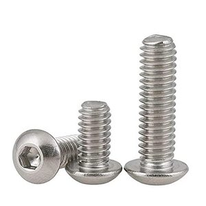 lot 9839 image: 14-20 x 1-12 Button Head Socket Cap Bolts Screws, 304 Stainless Steel 18-8, Allen Hex Drive, Bright Finish, Fully Machine Thread 25pcs�