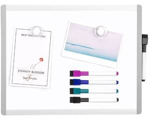 lot 10209 image: 4 Pack Dry Erase Board, 11 x 14 Magnetic Small Whiteboard, 4 Magnets and 8 Markers