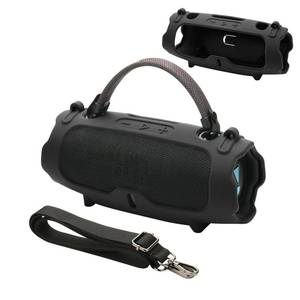 lot 10225 image: TXEsign Silicone Case Cover for JBL Charge 6- Portable Speaker, Travel Carrying Protective Cover with Adjustable Shoulder Strap Anti-Dust Charging Port Cover for Charge 6 (Black)