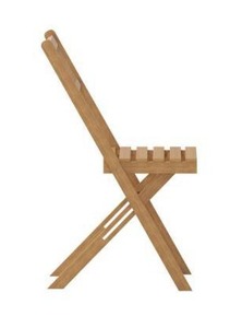 lot 15232 image: Wooden Folding Beach Chair (Missing One Screw)