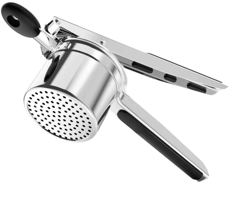 lot 9223 image: Stainless Steel Potato Ricer with Interchangeable Discs