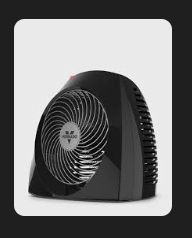 lot 2563 image: Vornado VH240 1500-Watt Black Indoor Electric Fan Space Heater Charcoal gray - Retail $60