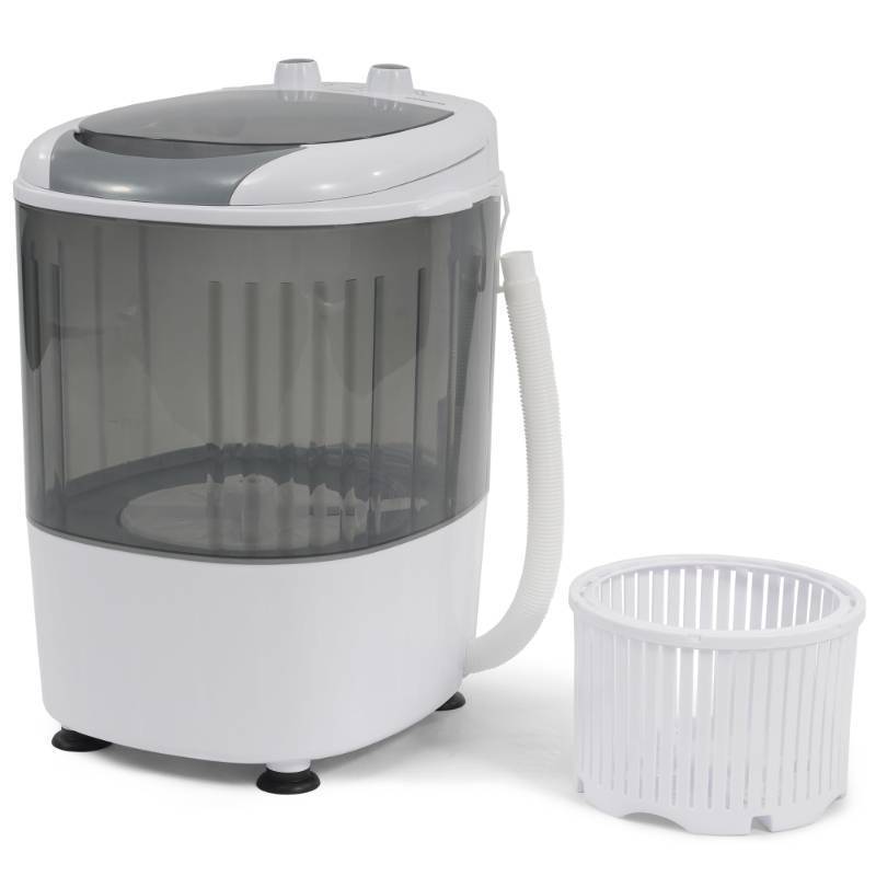 lot 4252 image: Elevon Mini Spin Dryer Portable Washing Machine, Compact Laundry for Home, Apartment, RV, Gray