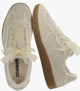 lot 4641 image: CUSHIONAIRE Belinda Womens Lace Detail Casual Sneakers- Size 8.5