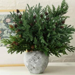 lot 4657 image: 12 Pcs Christmas Norfolk Pine Branches