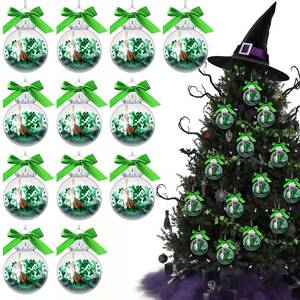 lot 4678 image: 12 Pcs Witch Themed Christmas Balls Ornaments 2.36 inch
