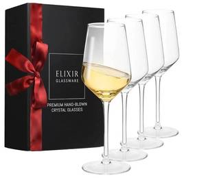 lot 4697 image: ELIXIR GLASSWARE Wine Glasses Set of 4-13 oz