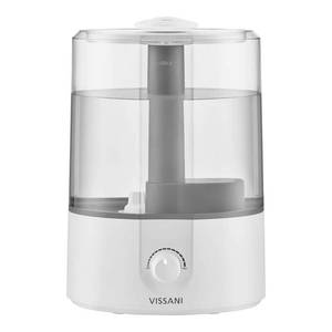 lot 6026 image: 1 Gal. Ultrasonic Humidifier 360 Degree Turning Dual Nozzle Cool Mist for Medium Room in White - Retail $50
