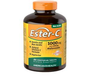 lot 9856 image: American Health Ester-C with Citrus Bioflavonoids 1000 mg Vegetarian Tablets  180 Ct (BEST BY 122028)