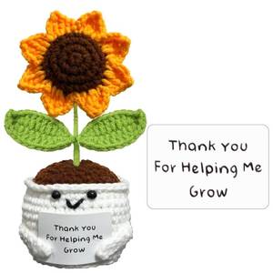 lot 9878 image: 2 Count Positive Crochet Animals Sunflowers