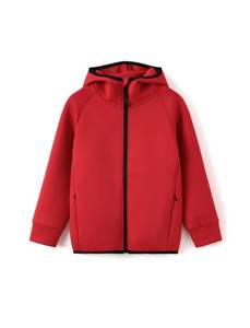 lot 9889 image: Zip Up Red Hoodie Jacket, Size 7-8 Youth