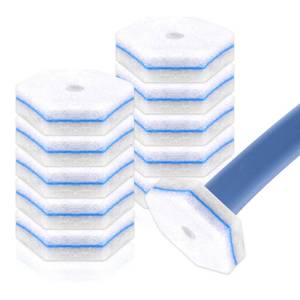 lot 9897 image: 10 Pack Toilet Wand Refills Compatible with Clorox ToiletWand Handle, Disposable Toilet Bowl Cleaning System Replacement Heads, Hexagon Scrubber Polyester for Bathroom Deep Clean